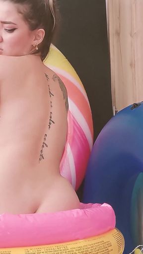 POV Wet Pee Pool Naked Balloons Pop