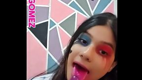 Actriz porno Yulieth G&oacute_mez se masturba con un fans