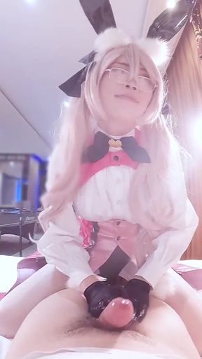 Powerful moment from &quot;Sexy Shemale Cosplayer Haru, Handjob Edging 1 HOUR POV Compilation, 3rd Anniversary Video&quot;