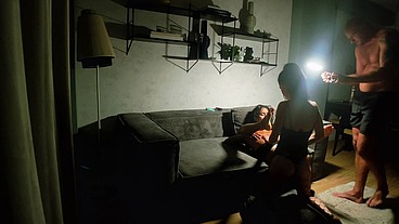 Real Lesbian Strap-On Session on the Couch