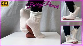 A Girl In Cute Socks - Cock Crush - Cock Trampling - Sockjob - Foot Fetish - 4K