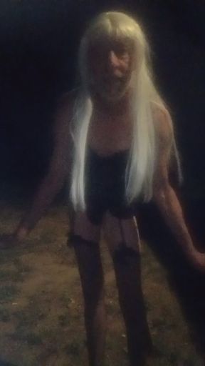 Sissy Stacy outside fun