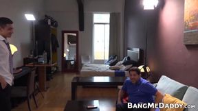 Fat Latino daddy Ferdinand is raw destroyed by a group of hung twinks