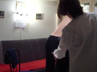 smutty lady interrogates a pliant dude - femdom sex