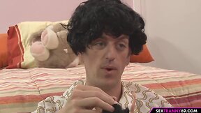 The nasty chubby transvestite