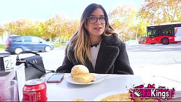 Latina influencer gets her first threesome with Spanish chuds. Megan Love is overwhelmed by two cocks