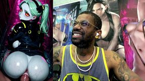 pov fucking tight ass pussy rebecca in a public alleyway, ai generated