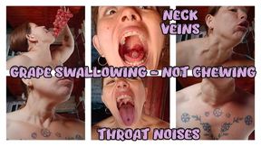 THROAT NOISES - GRAPE EATING - NOT CHEWING - NECK VEINS