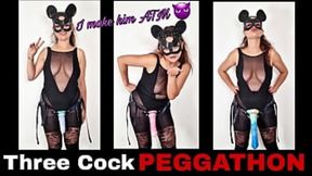 Quivering Slaves' Desperate Submission: Gagged Femdoms Crush Husbands Beneath Insatiable Strap-On Orgies