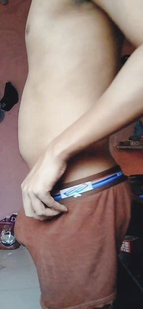 Sexy Indian Boy Shaving Pubic Hair and Doing Handjob