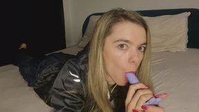 Lina Roselina – Rainwear Tease: Rustling, Sucking & Riding