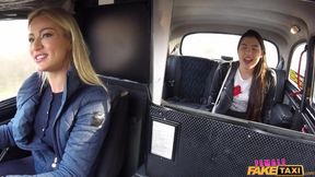 Female Fake Taxi - Cherry Kiss & Marry Morrgan lick each other in the cub