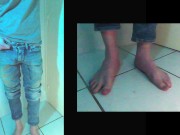 (60fps) Hot Twink holds but ultimately pisses on himself barefoot + Bonus - Apollyon_Incubus