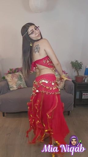 93. Arab Belly Dance While Stripping Mia Niqab