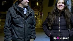 Old dude introduces us to her teen friend. She'_s desperate for a good fuck!!