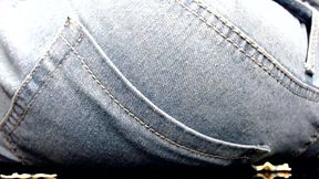 Tiny Colony Crushed in Denim Jeans and Ass Stifled Unknowingly