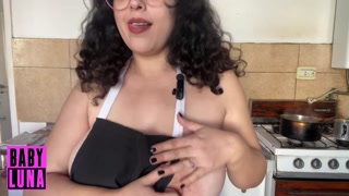 Cooking with little clothing