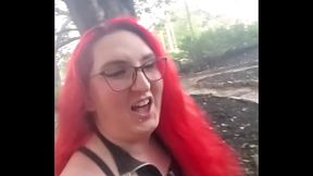 ImpregnableLexa takes WolfDaddy901'_s dick bareback and creampie in public park