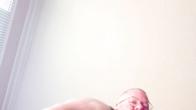 Dominant Big Bear Smushed You with Big Balls and Cum Gets All Over You