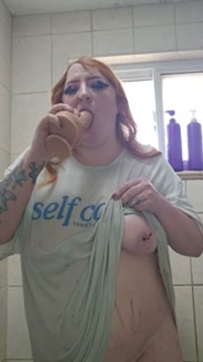 Redheaded Wet T-Shirt Throat Bash