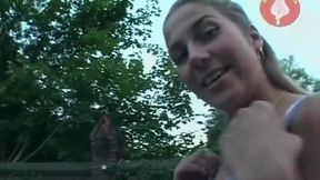 Blonde Amateur Toys Hairy Pussy and Ass with Vibrator