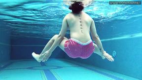Virgin Czech cutie succumbing to lustful desires underwater