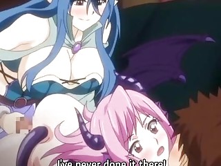 Tight hentai succubus gets her pussy filled by a tranny