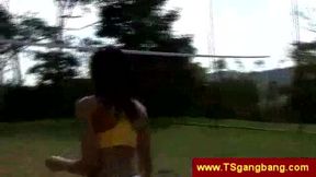 Sport Trannies Playing Volleyball