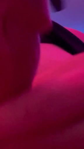 Iconic moment from "Plump trans girl plays with her happy horn"