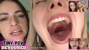 Tiny POV: Two Giantesses Decide Who Eats You First - Indica Jane & Vika 4K