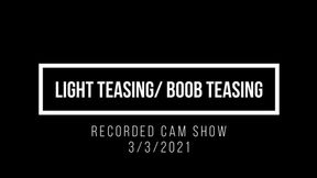 Recorded Cam Show: Light Teasing And Boob Tease