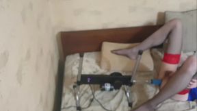 Sissy solo home fucking machine