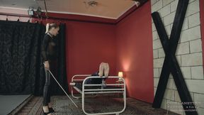Bastinado on the bed