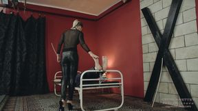 Bastinado on the bed