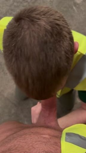 Risky Blowjob In Work Warehouse