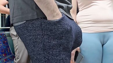 Stranger Ejaculate Fast on a Crowded Bus In Public