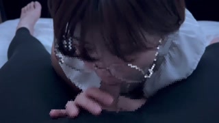 M glasses girl who is made to suck deep into her mouth and gokkun "I love dick"