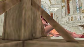 Beautiful Girl Rubs Pussy Mutual Masturbation with Shemale Torch Play Doggy 3D