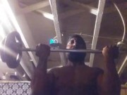 105 lbs. 1 set 10 reps no 6 pack