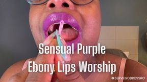 Sensual Purple Ebony Lips Worship - Royal Ro sensual domination hd mp4 1080p