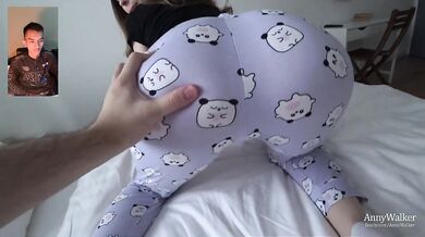 Anny Walker POV deepthroat natural tits gagging wet blowjob