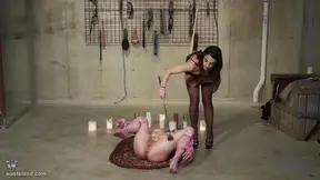 Hot Mistress Finds Ultimate Pleasure Watching Girl Squirm Under Wax