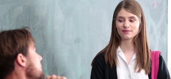 Awesome teenie Alice March jumps on giant thick pi