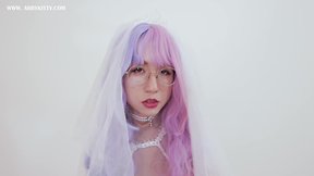 Ab070 abby and her slave wedding -footjob and cum on heels