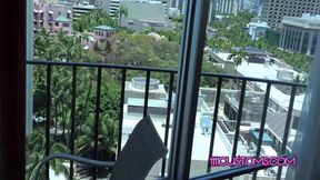 Aaliyah Love visits Hawaii and strips off her bikini for some hot dildo fucking