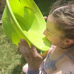 Outdoor Squirting &amp; Drinking Daddy&#039;s Piss (Squirting Starts at 9:10 &amp; Piss Drinking at 13:00) - Homemade Amateur Unedited OC