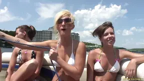 Teen in Bikini Outdoors Fingering Her Wet Pink Pussy Sensuously