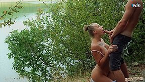 Hiking Ended With A Public Hard Fuck And A Cumshot On Big Tits