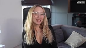 young couple came to the casting. bella mur webcam school.