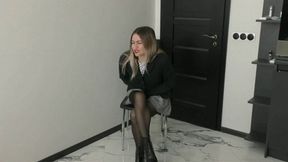 Peeing in a skirt, tights and panties WMV FULL HD 1080p